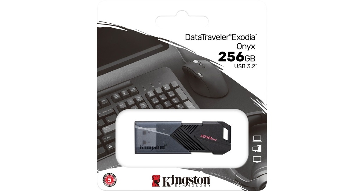 Kingston DataTraveler Exodia Onyx 256 GB, USB-Stick(schwarz/schwarz, USB-A 3.2 Gen 1)
