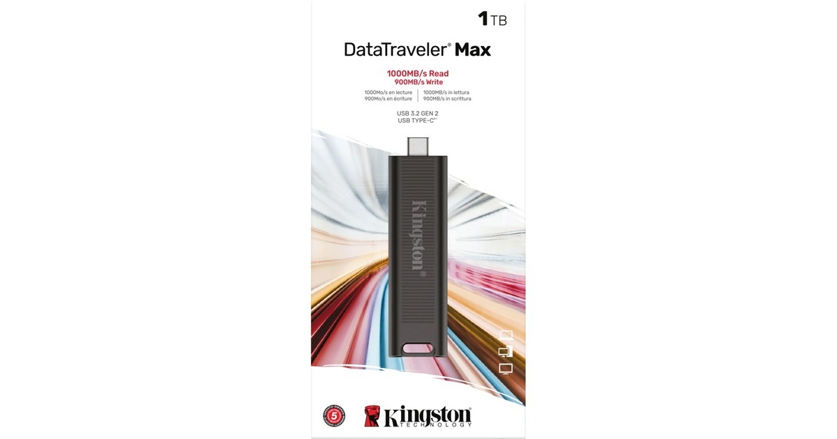 Kingston DataTraveler Max 1 TB, USB-Stick(schwarz, USB-C 3.2 Gen 2)
