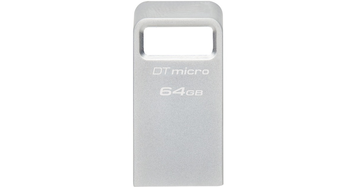 Kingston DataTraveler Micro 64 GB, USB-Stick(silber, USB-A 3.2 Gen 1)