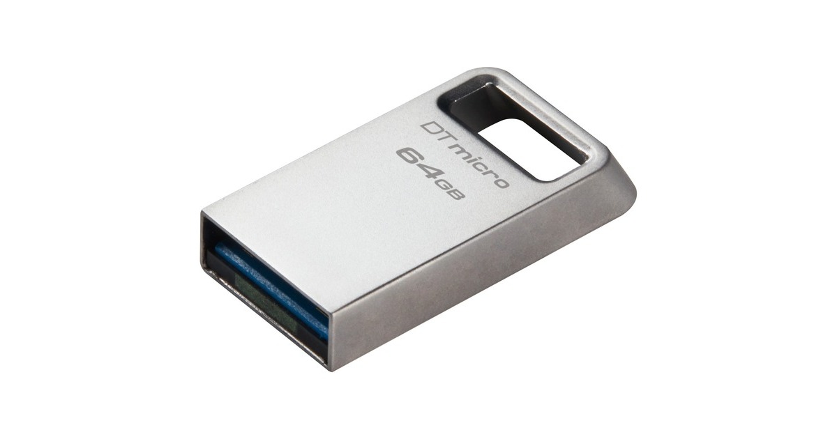 Kingston DataTraveler Micro 64 GB, USB-Stick(silber, USB-A 3.2 Gen 1)
