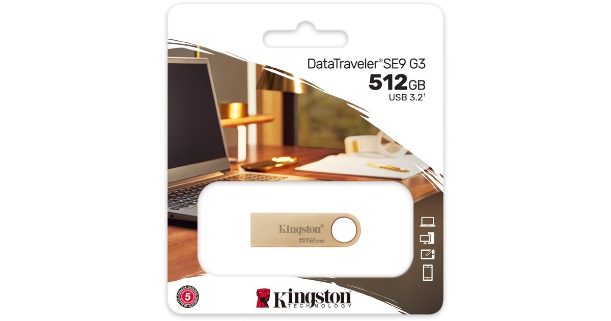 Kingston DataTraveler SE9 G3 512 GB, USB-Stick(gold, USB-A 3.2 Gen 1)