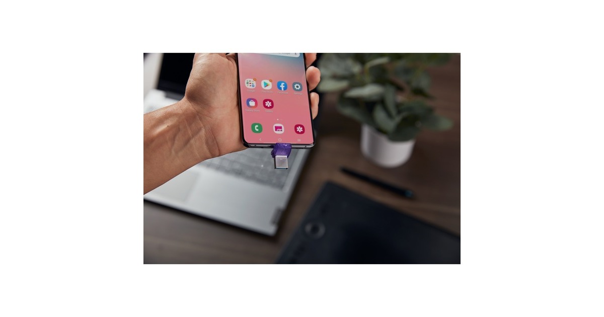 Kingston DataTraveler microDuo 3C 256 GB, USB-Stick(violett/transparent, USB-A 3.2 Gen 1, USB-C 3.2 Gen 1)