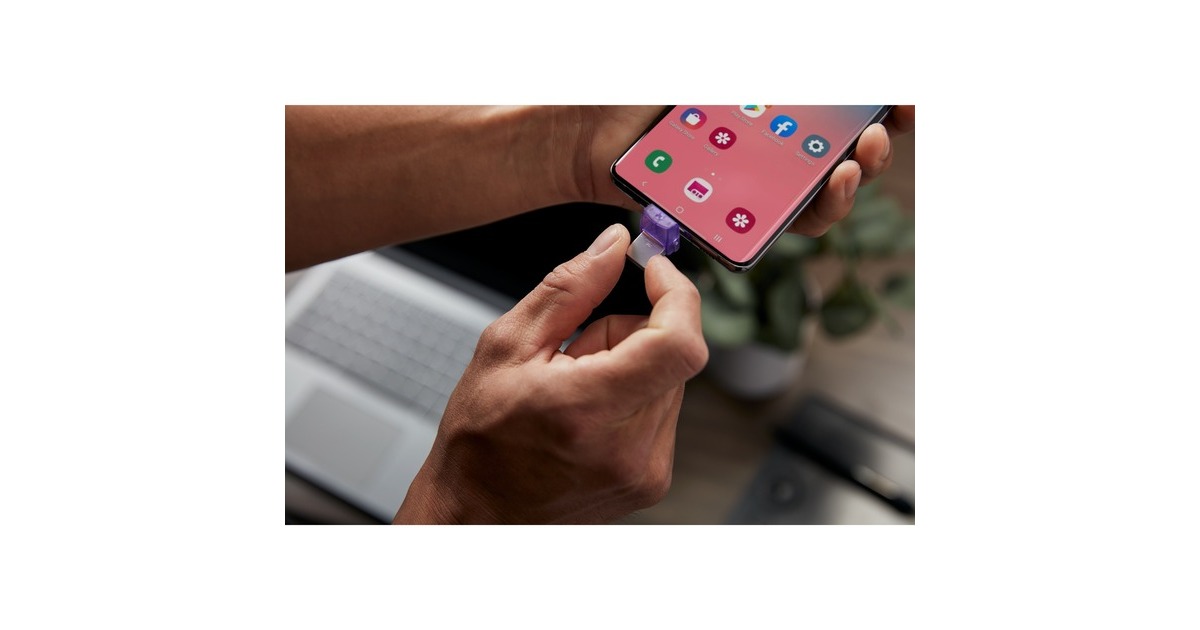 Kingston DataTraveler microDuo 3C 256 GB, USB-Stick(violett/transparent, USB-A 3.2 Gen 1, USB-C 3.2 Gen 1)