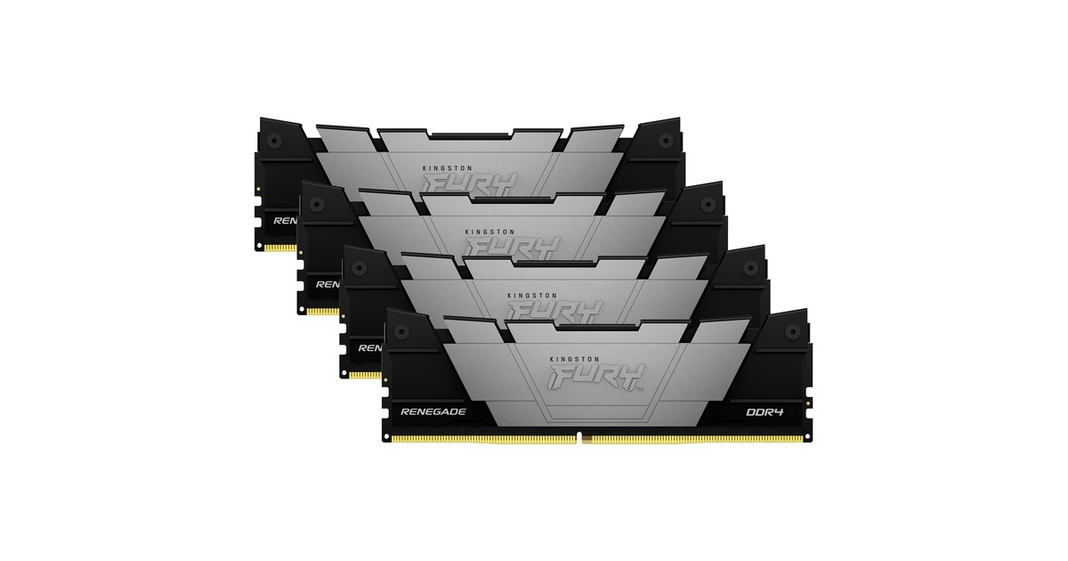 Kingston FURY DIMM 128 GB DDR4-3600 (4x 32 GB) Quad-Kit, Arbeitsspeicher(schwarz, KF436C18RB2K4/128, Renegade, INTEL XMP)