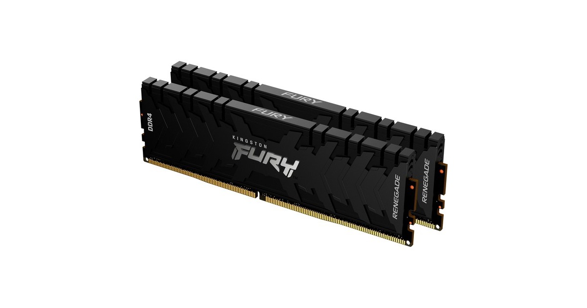 Kingston FURY DIMM 16 GB DDR4-3200 (2x 8 GB) Dual-Kit, Arbeitsspeicher(schwarz, KF432C16RBK2/16, Renegade, INTEL XMP)