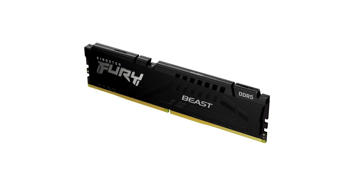 Kingston FURY DIMM 16 GB DDR5-4800, Arbeitsspeicher(schwarz, KF548C38BB-16, FURY Beast, INTEL XMP)