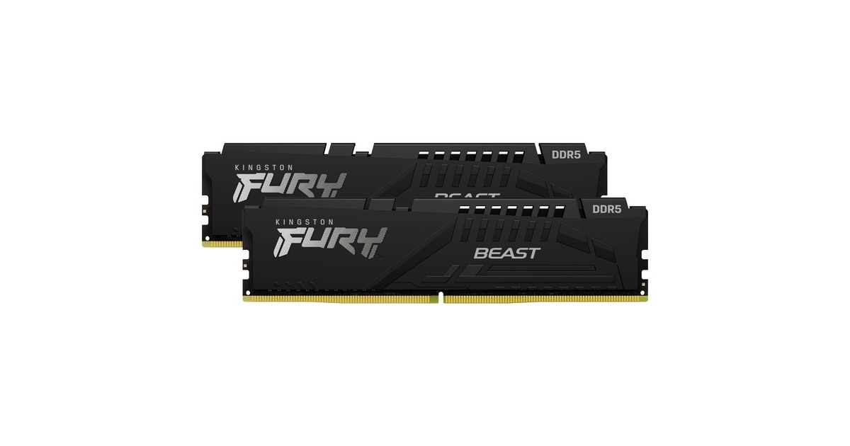 Kingston FURY DIMM 16 GB DDR5-5200 (2x 8 GB) Dual-Kit, Arbeitsspeicher(schwarz, KF552C36BBEK2-16, Beast, AMD EXPO)