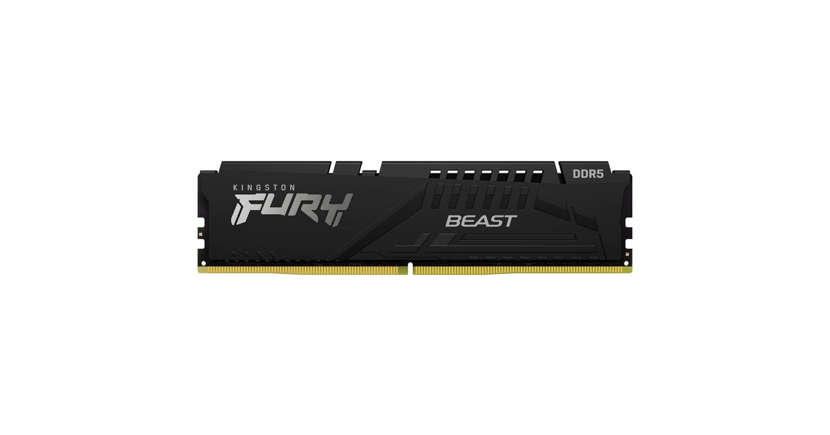 Kingston FURY DIMM 16 GB DDR5-5200, Arbeitsspeicher(schwarz, KF552C40BB-16, FURY Beast, INTEL XMP)