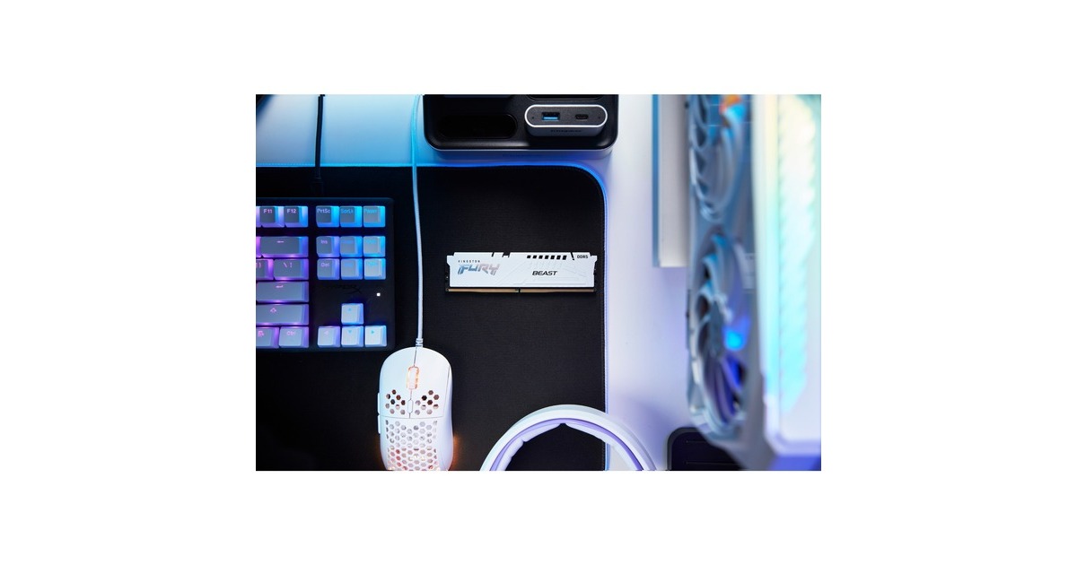 Kingston FURY DIMM 16 GB DDR5-5200, Arbeitsspeicher(weiß, KF552C36BWE-16, Beast, AMD EXPO)