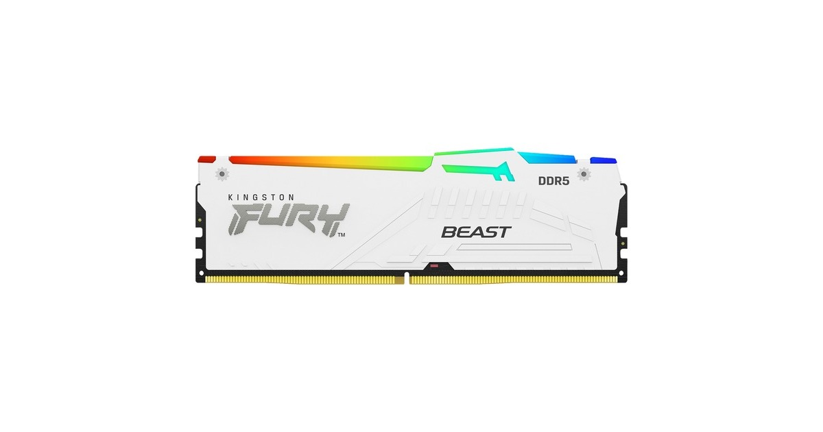 Kingston FURY DIMM 16 GB DDR5-5200, Arbeitsspeicher(weiß, KF552C36BWEA-16, Beast RGB, INTEL XMP, AMD EXPO)