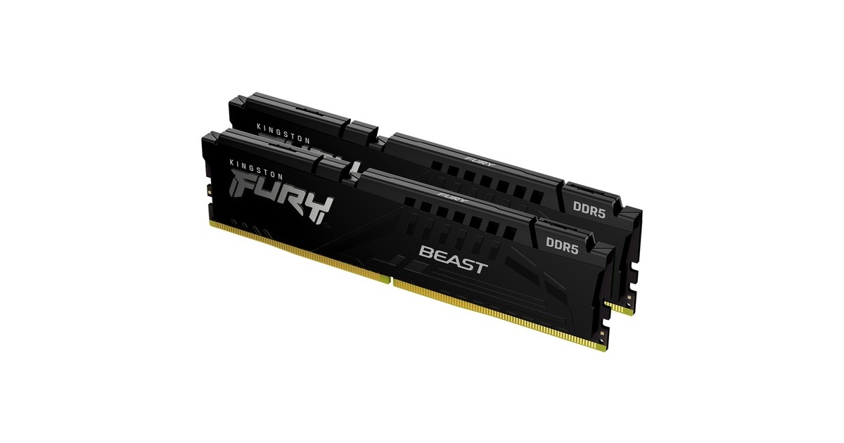 Kingston FURY DIMM 16 GB DDR5-5600 (2x 8 GB) Dual-Kit, Arbeitsspeicher(schwarz, KF556C40BBK2-16, Beast, INTEL XMP)
