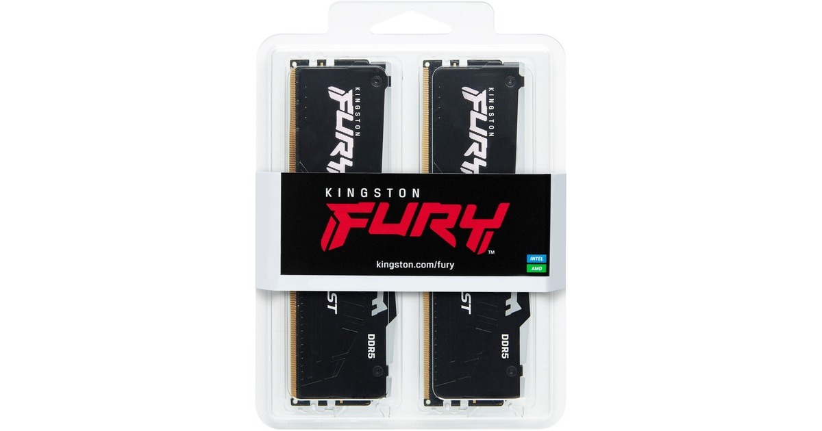 Kingston FURY DIMM 16 GB DDR5-5600 (2x 8 GB) Dual-Kit, Arbeitsspeicher(schwarz, KF556C36BBEAK2-16, Beast RGB, AMD EXPO)