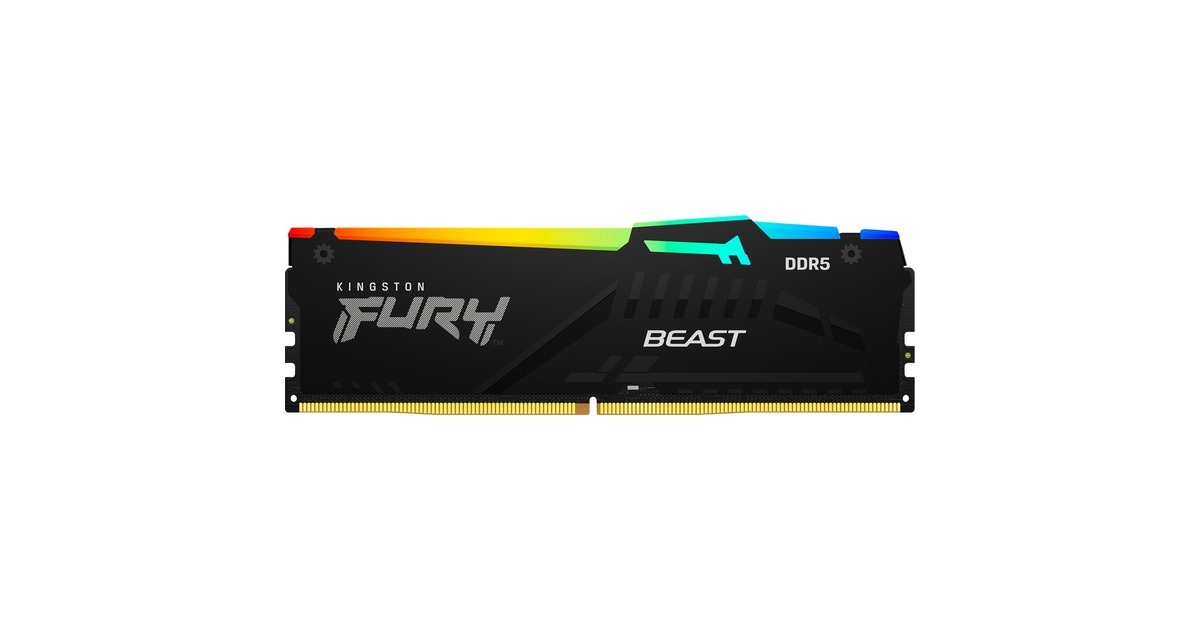 Kingston FURY DIMM 16 GB DDR5-6000, Arbeitsspeicher(schwarz, KF560C36BBEA-16, Fury Beast RGB, INTEL XMP, AMD EXPO) Kingston FURY DIMM 16 GB DDR5-6000, Arbeitsspeicher(schwarz, KF560C36BBEA-16, Fury Beast RGB, INTEL XMP, AMD EXPO)