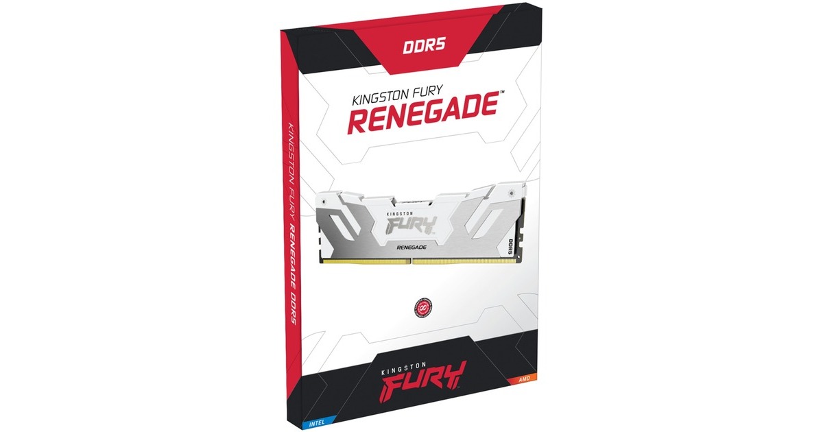 Kingston FURY DIMM 16 GB DDR5-6400, Arbeitsspeicher(weiß, KF564C32RW-16, Renegade, INTEL XMP)