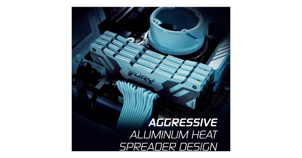 Kingston FURY DIMM 16 GB DDR5-7200, Arbeitsspeicher(weiß, KF572C38RW-16, Renegade, INTEL XMP)