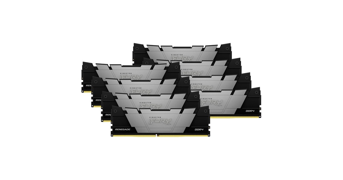 Kingston FURY DIMM 256 GB DDR4-3200 (8x 32 GB) Octo-Kit, Arbeitsspeicher(schwarz/silber, KF432C16RB2K8/256, FURY Renegade Black XMP, INTEL XMP)