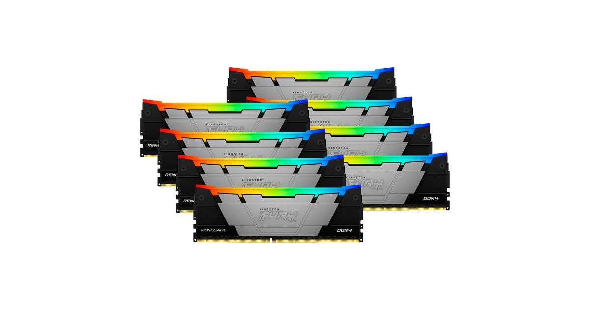 Kingston FURY DIMM 256 GB DDR4-3200 (8x 32 GB) Octo-Kit, Arbeitsspeicher(schwarz, KF432C16RB2AK8/256, Renegade RGB, INTEL XMP)