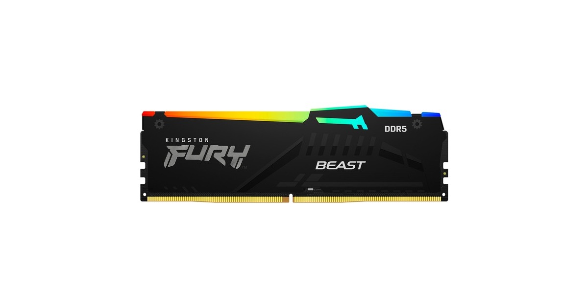 Kingston FURY DIMM 32 GB DDR5-4800, Arbeitsspeicher(schwarz, KF548C38BBA-32, Beast RGB, INTEL XMP) Kingston FURY DIMM 32 GB DDR5-4800, Arbeitsspeicher(schwarz, KF548C38BBA-32, Beast RGB, INTEL XMP)