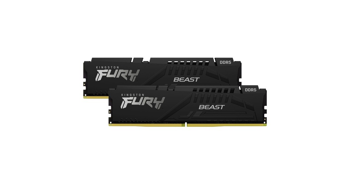 Kingston FURY DIMM 32 GB DDR5-5200 (2x 16 GB) Dual-Kit, Arbeitsspeicher(schwarz, KF552C40BBK2-32, FURY Beast, INTEL XMP) Kingston FURY DIMM 32 GB DDR5-5200 (2x 16 GB) Dual-Kit, Arbeitsspeicher(schwarz, KF552C40BBK2-32, FURY Beast, INTEL XMP)