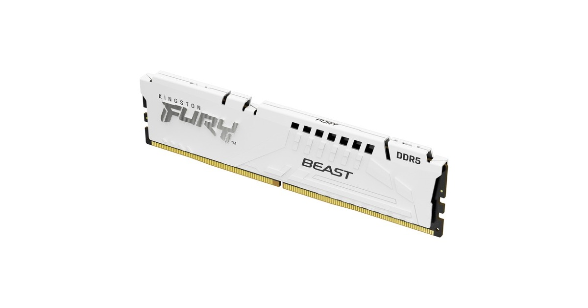 Kingston FURY DIMM 32 GB DDR5-5200 (2x 16 GB) Dual-Kit, Arbeitsspeicher(weiß, KF552C36BWEAK2-32, Beast RGB, INTEL XMP, AMD EXPO)