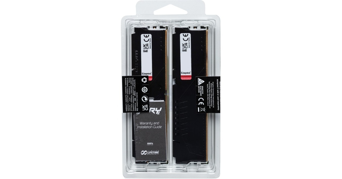 Kingston FURY DIMM 32 GB DDR5-5600 (2x 16 GB) Dual-Kit, Arbeitsspeicher(schwarz, KF556C40BBK2-32, FURY Beast, INTEL XMP)