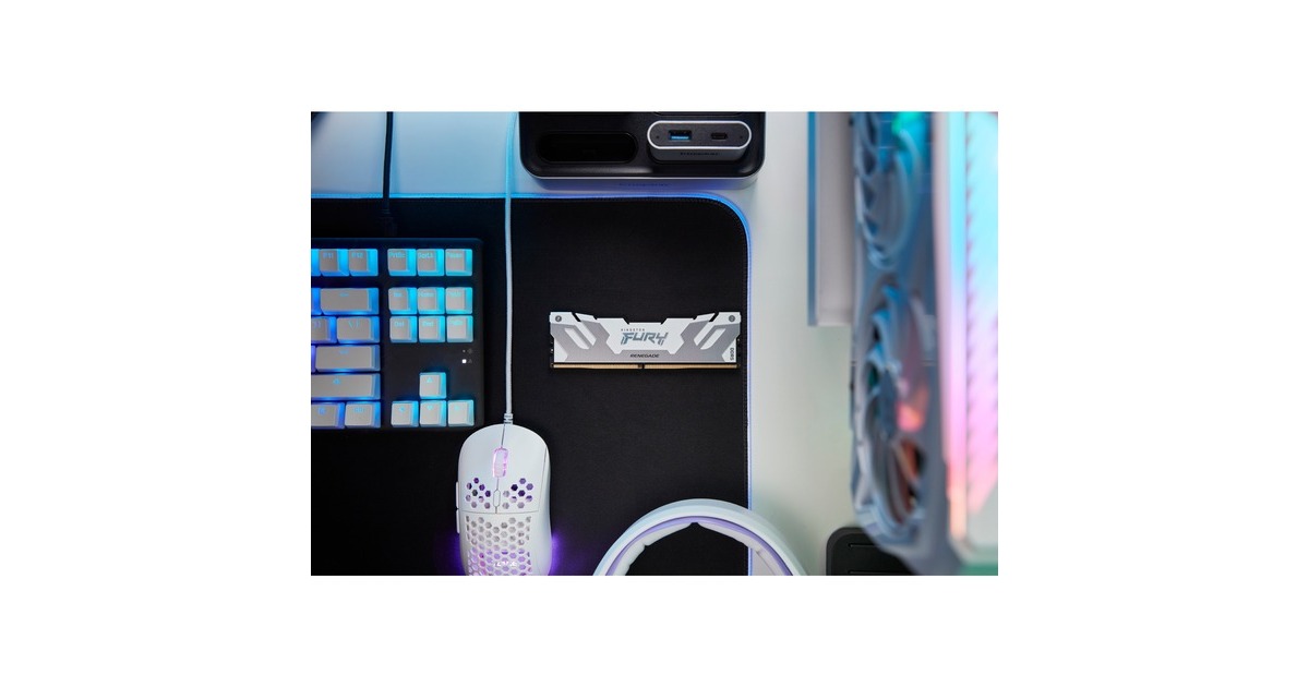 Kingston FURY DIMM 32 GB DDR5-6000 (2x 16 GB) Dual-Kit, Arbeitsspeicher(weiß, KF560C32RWK2-32, Renegade, INTEL XMP)