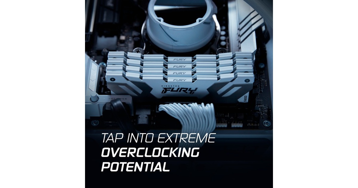 Kingston FURY DIMM 32 GB DDR5-6000 (2x 16 GB) Dual-Kit, Arbeitsspeicher(weiß, KF560C32RWK2-32, Renegade, INTEL XMP)