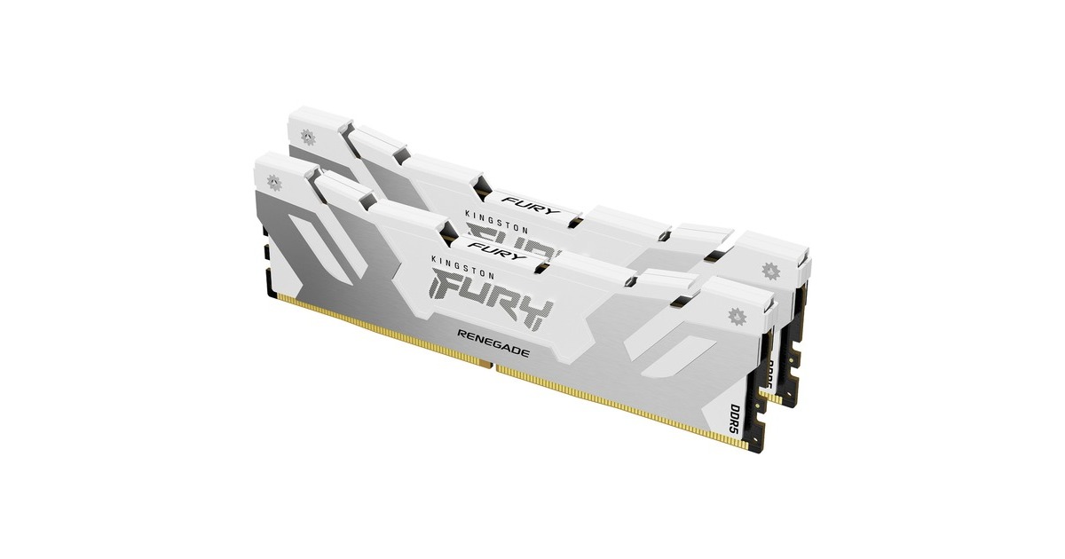Kingston FURY DIMM 32 GB DDR5-6000 (2x 16 GB) Dual-Kit, Arbeitsspeicher(weiß, KF560C32RWK2-32, Renegade, INTEL XMP)