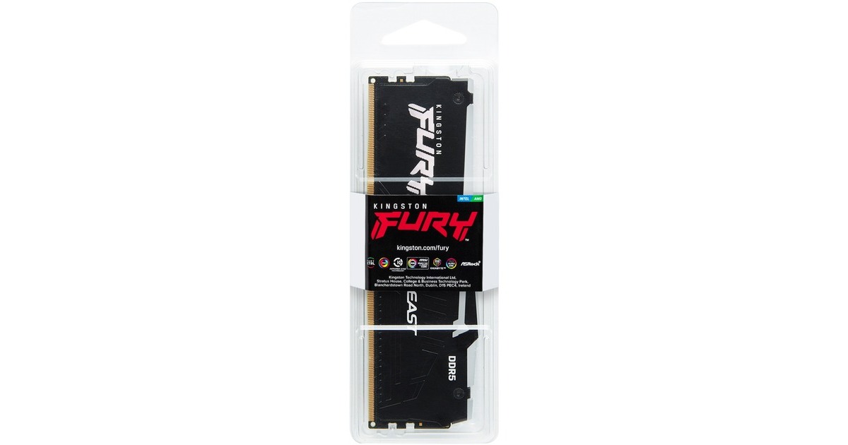 Kingston FURY DIMM 32 GB DDR5-6000, Arbeitsspeicher(schwarz, KF560C40BBA-32, Beast RGB, INTEL XMP)
