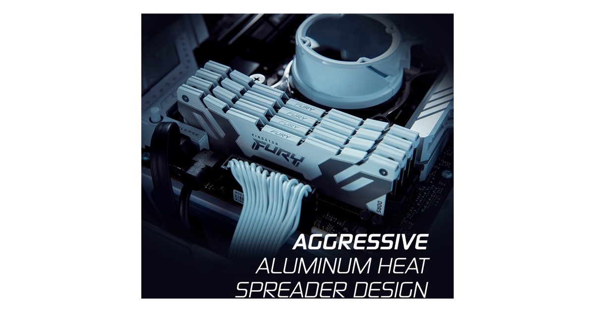 Kingston FURY DIMM 32 GB DDR5-6000, Arbeitsspeicher(weiß, KF560C32RW-32, Renegade, INTEL XMP)