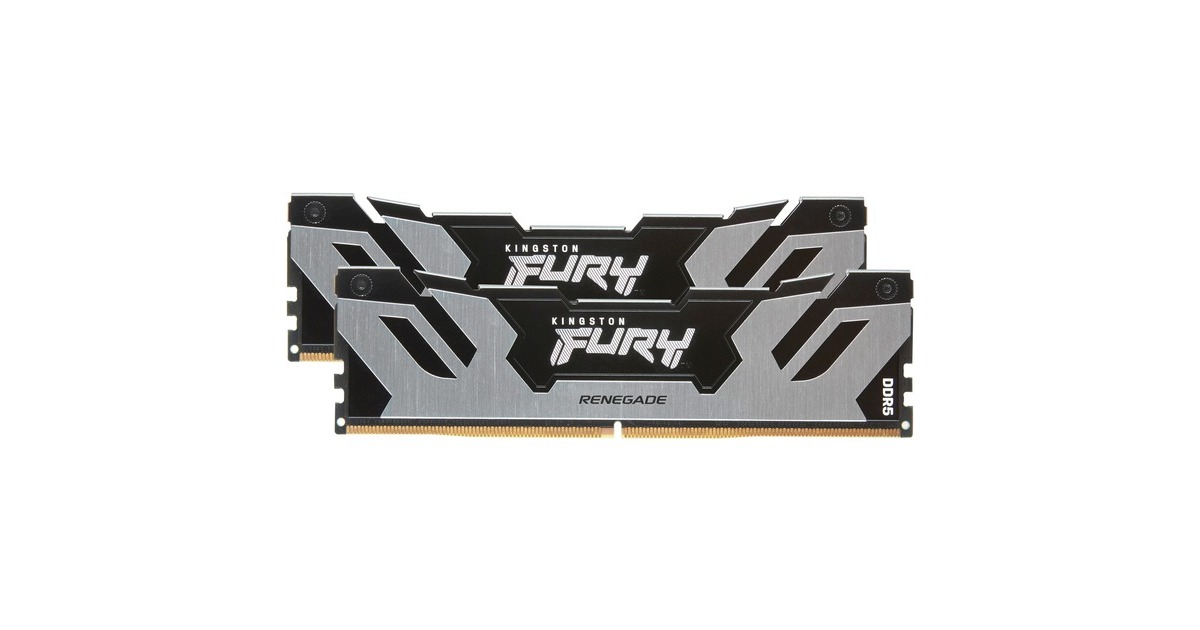 Kingston FURY DIMM 32 GB DDR5-6400 (2x 16 GB) Dual-Kit, Arbeitsspeicher(schwarz/silber, KF564C32RSK2-32, Fury Renegade Silver, INTEL XMP)
