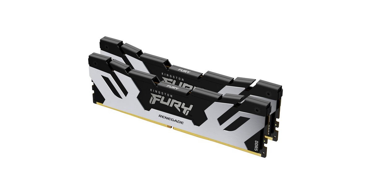 Kingston FURY DIMM 32 GB DDR5-6400 (2x 16 GB) Dual-Kit, Arbeitsspeicher(schwarz/silber, KF564C32RSK2-32, Fury Renegade Silver, INTEL XMP)