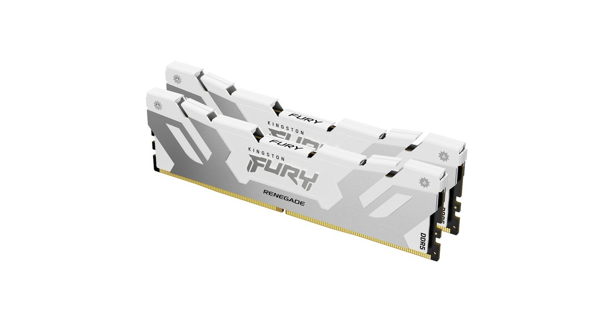 Kingston FURY DIMM 32 GB DDR5-6400 (2x 16 GB) Dual-Kit, Arbeitsspeicher(weiß, KF564C32RWK2-32, Renegade, INTEL XMP)