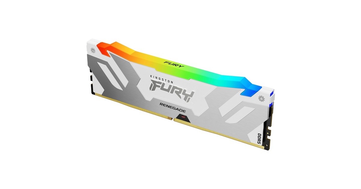 Kingston FURY DIMM 32 GB DDR5-6400, Arbeitsspeicher(weiß, KF564C32RWA-32, Renegade RGB XMP, INTEL XMP)