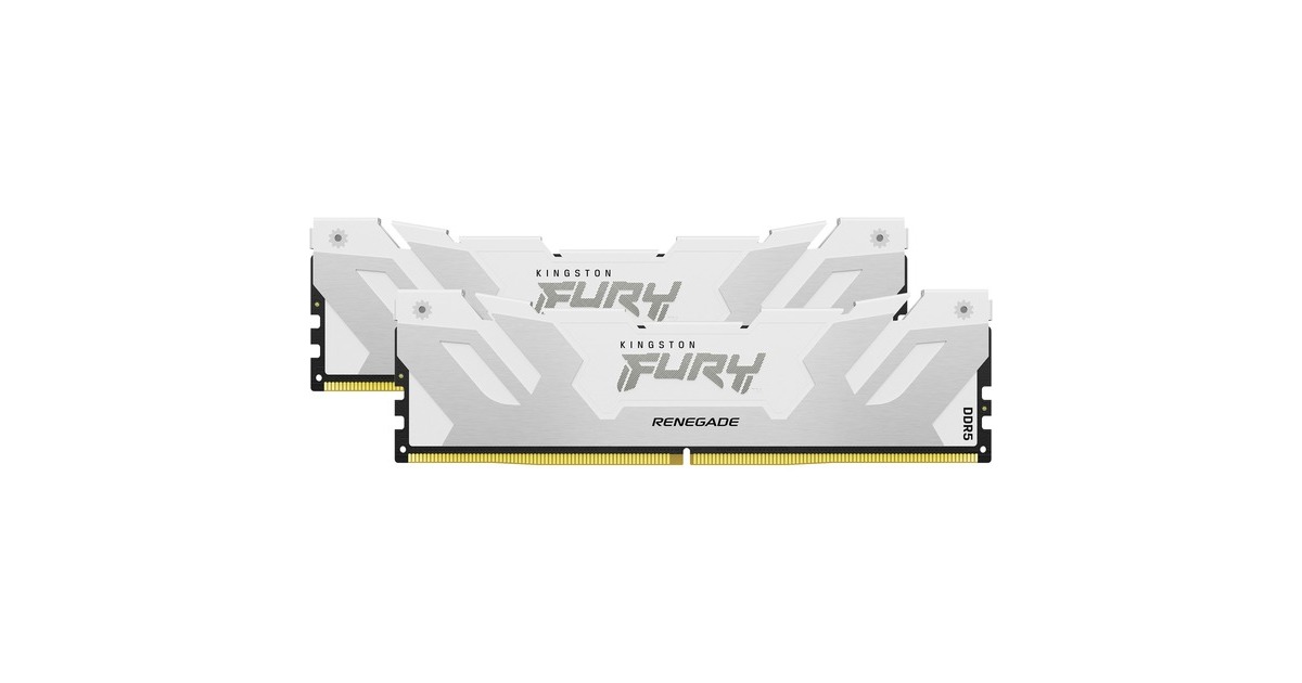 Kingston FURY DIMM 32 GB DDR5-6800 (2x 16 GB) Dual-Kit, Arbeitsspeicher(weiß, KF568C36RWK2-32, Renegade, INTEL XMP)