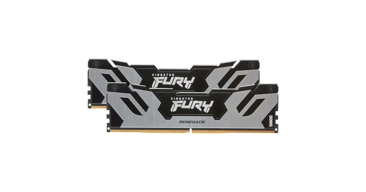 Kingston FURY DIMM 32 GB DDR5-7200 (2x 16 GB) Dual-Kit, Arbeitsspeicher(schwarz/silber, KF572C38RSK2-32, Fury Renegade Silver, INTEL XMP)