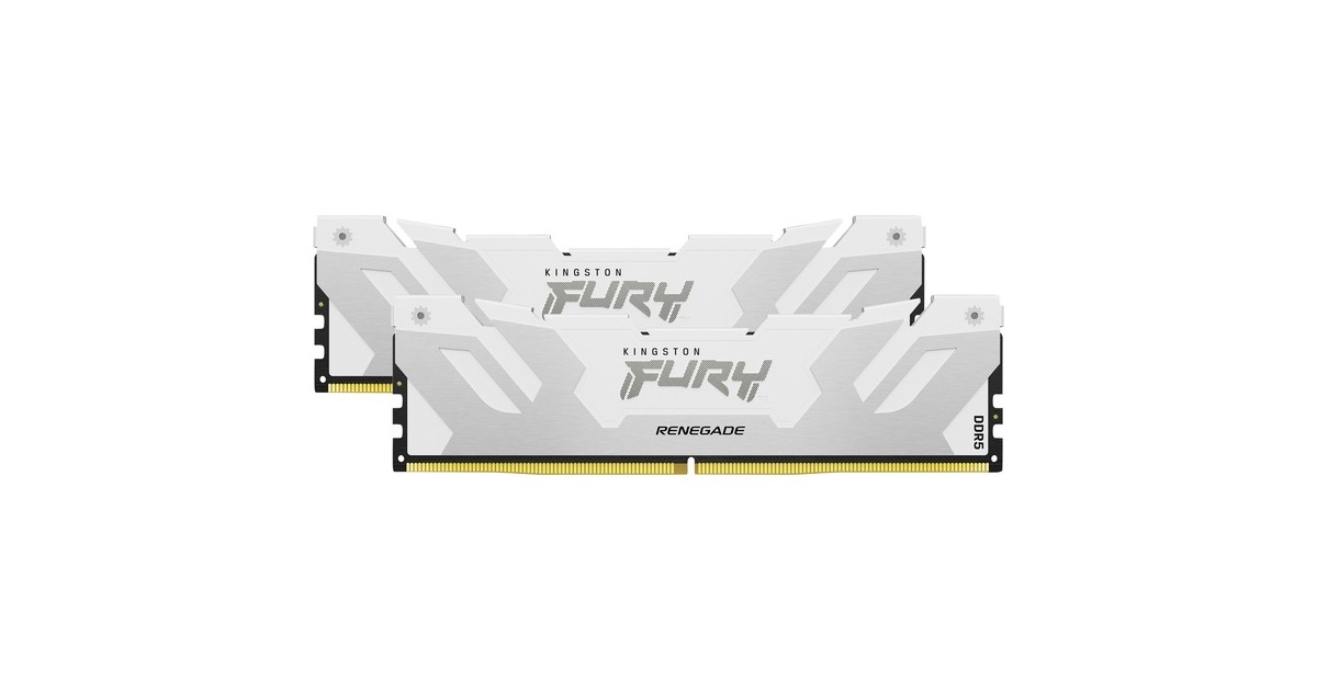 Kingston FURY DIMM 32 GB DDR5-7200 (2x 16 GB) Dual-Kit, Arbeitsspeicher(weiß, KF572C38RWK2-32, Renegade, INTEL XMP)