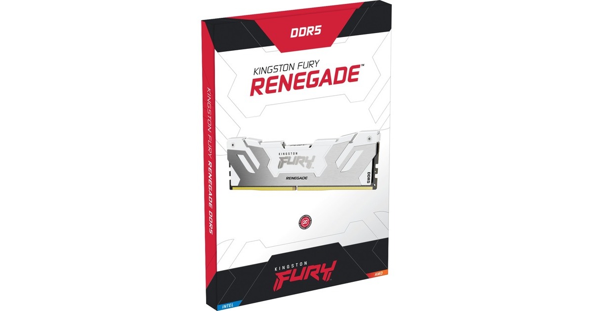 Kingston FURY DIMM 32 GB DDR5-7200 (2x 16 GB) Dual-Kit, Arbeitsspeicher(weiß, KF572C38RWK2-32, Renegade, INTEL XMP)