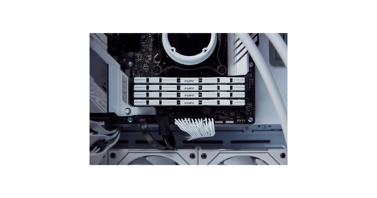 Kingston FURY DIMM 32 GB DDR5-7200 (2x 16 GB) Dual-Kit, Arbeitsspeicher(weiß, KF572C38RWK2-32, Renegade, INTEL XMP)