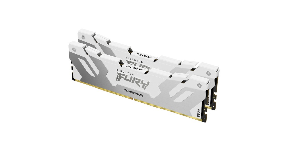 Kingston FURY DIMM 32 GB DDR5-7600 (2x 16 GB) Dual-Kit, Arbeitsspeicher(weiß, KF576C38RWK2-32, Renegade XMP, INTEL XMP)