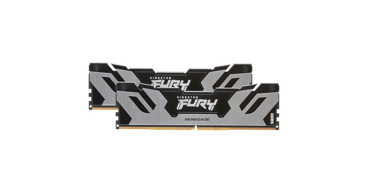Kingston FURY DIMM 48 GB DDR5-7200 (2x 24 GB) Dual-Kit, Arbeitsspeicher(silber/schwarz, KF572C38RSK2-48, Renegade, INTEL XMP)