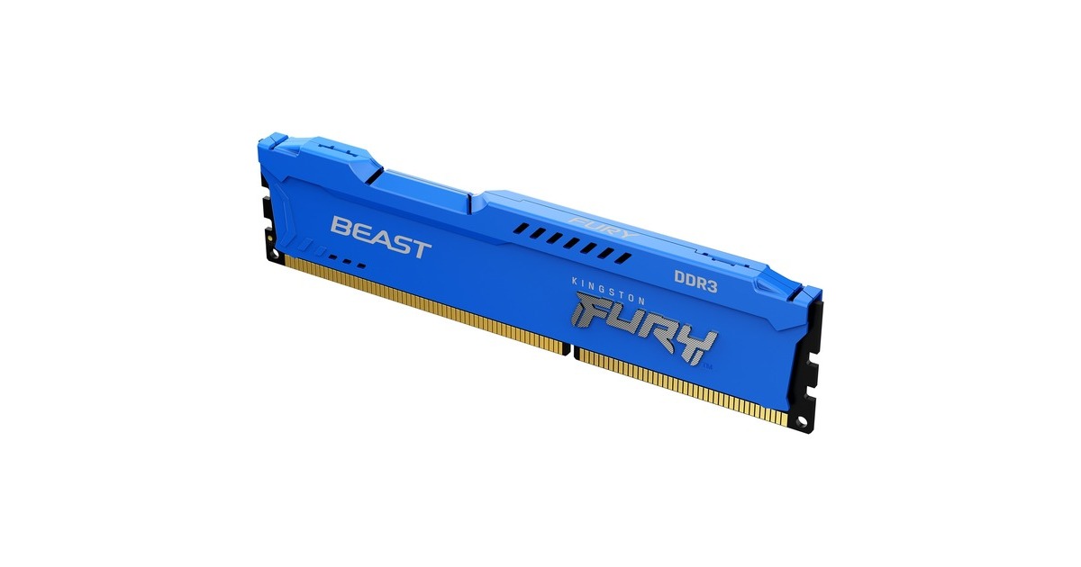 Kingston FURY DIMM 4 GB DDR3-1600, Arbeitsspeicher(blau, KF316C10B/4, Beast)