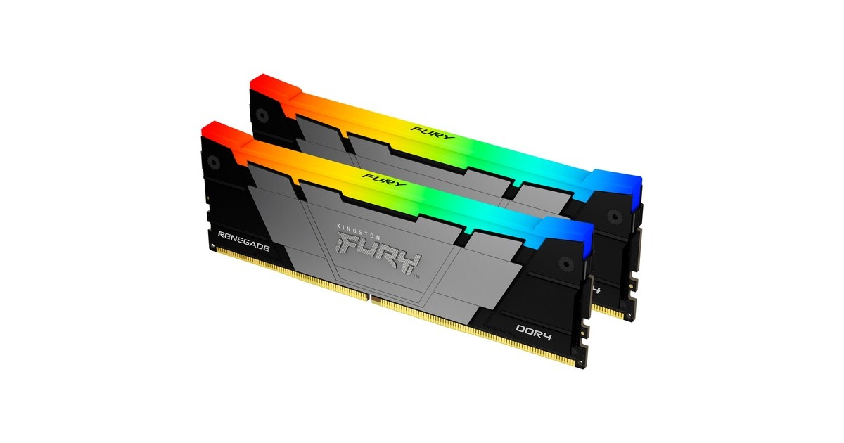 Kingston FURY DIMM 64 GB DDR4-3600 (2x 32 GB) Dual-Kit, Arbeitsspeicher(schwarz, KF436C18RB2AK2/64, Renegade RGB, INTEL XMP)