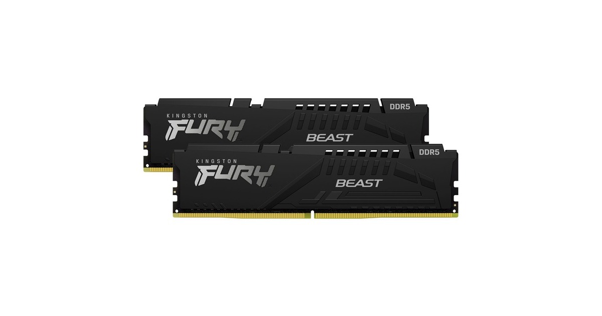 Kingston FURY DIMM 64 GB DDR5-5600 (2x 32 GB) Dual-Kit, Arbeitsspeicher(schwarz, KF556C36BBEK2-64, Beast, AMD EXPO)