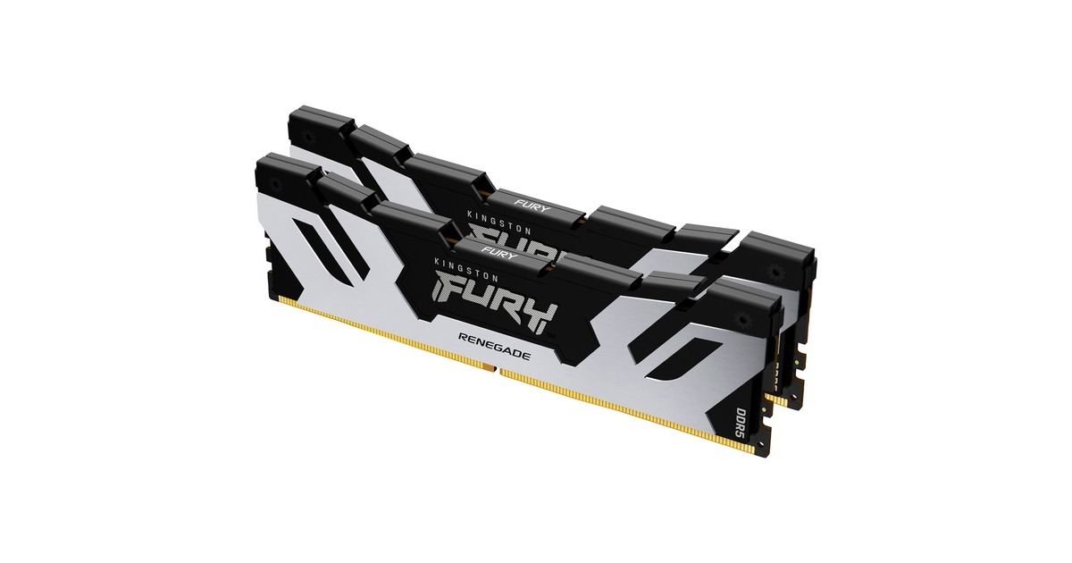 Kingston FURY DIMM 64 GB DDR5-6000 (2x 32 GB) Dual-Kit, Arbeitsspeicher(schwarz/silber, KF560C32RSK2-64, Fury Renegade Silver, INTEL XMP)