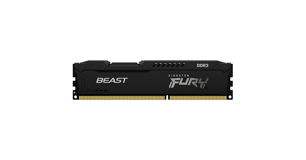 Kingston FURY DIMM 8 GB DDR3-1600, Arbeitsspeicher(schwarz, KF316C10BB/8, Beast)