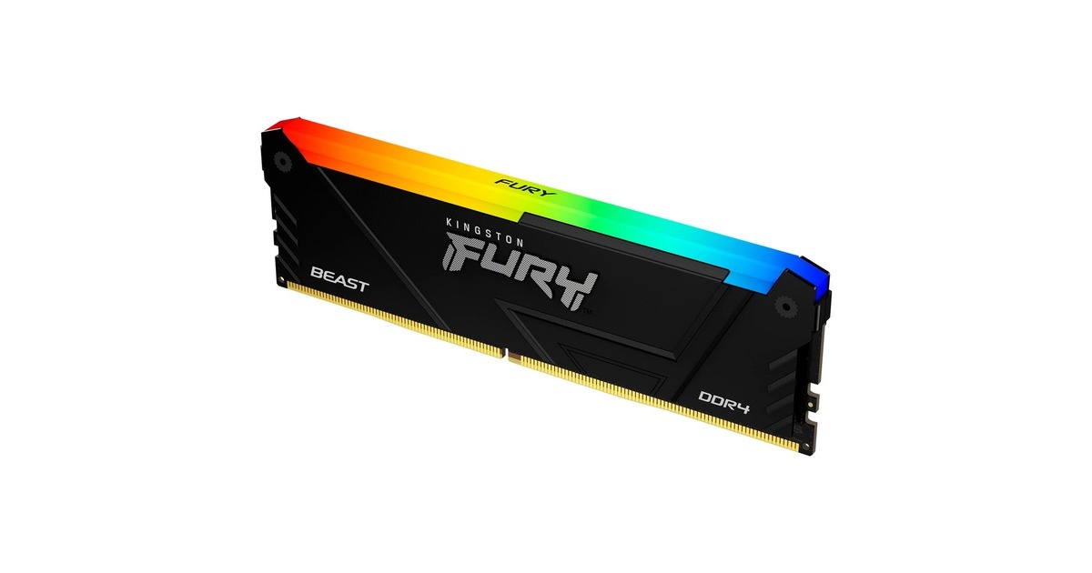 Kingston FURY DIMM 8 GB DDR4-2666 , Arbeitsspeicher(schwarz, KF426C16BB2A/8, Beast RGB, INTEL XMP)