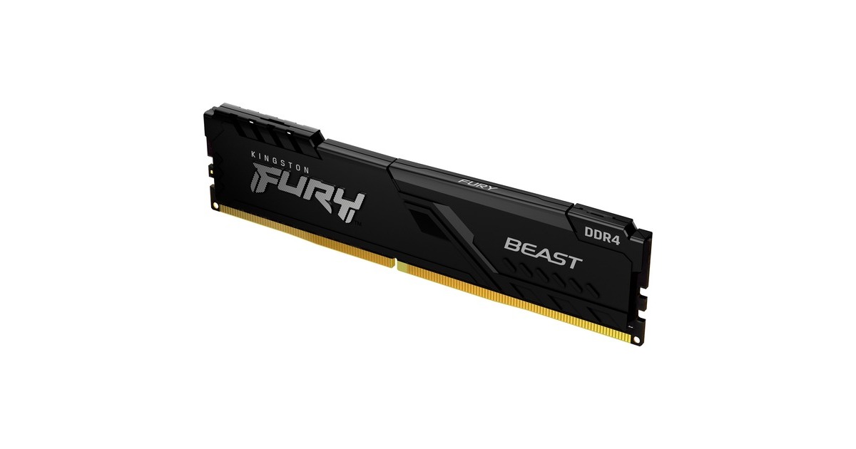 Kingston FURY DIMM 8 GB DDR4-2666, Arbeitsspeicher(schwarz, KF426C16BB/8, Beast, INTEL XMP)