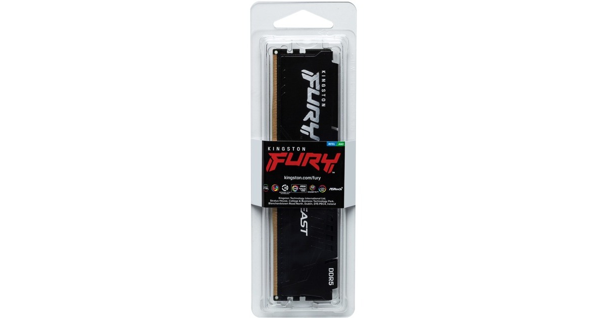 Kingston FURY DIMM 8 GB DDR5-5600, Arbeitsspeicher(schwarz, KF556C36BBE-8, Beast, AMD EXPO)