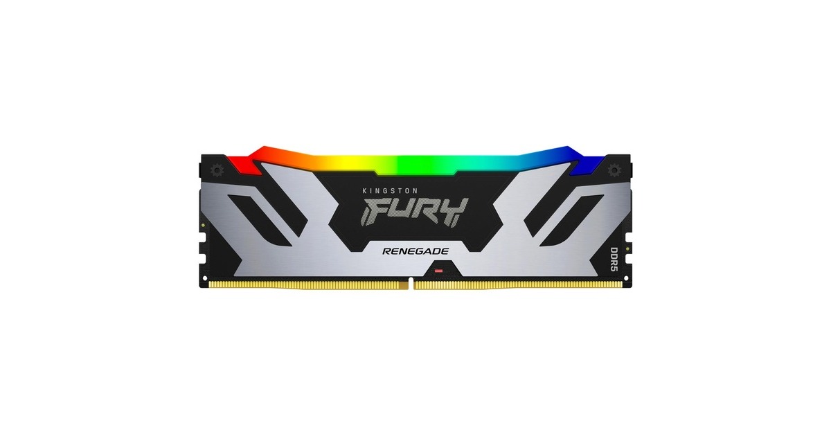 Kingston FURY DIMM 96 GB DDR5-6400 (2x 48 GB) Dual-Kit, Arbeitsspeicher(silber/schwarz, KF564C32RSAK2-96, Renegade RGB, INTEL XMP)